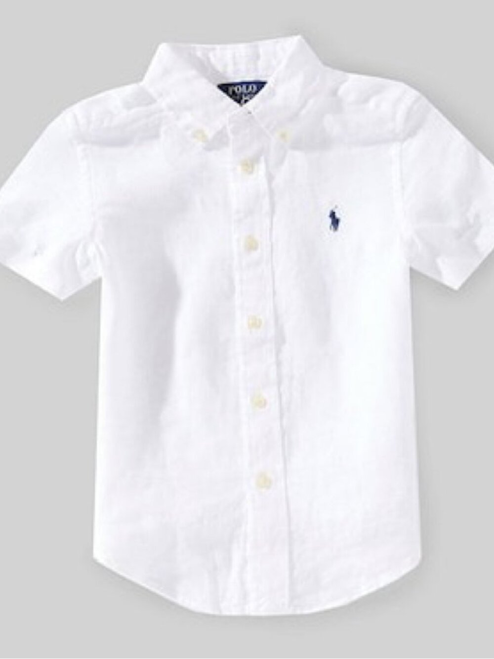 Polo Ralph Lauren Boys Button-Down Shirt White Short Sleeve Size 4 New NO TAGS